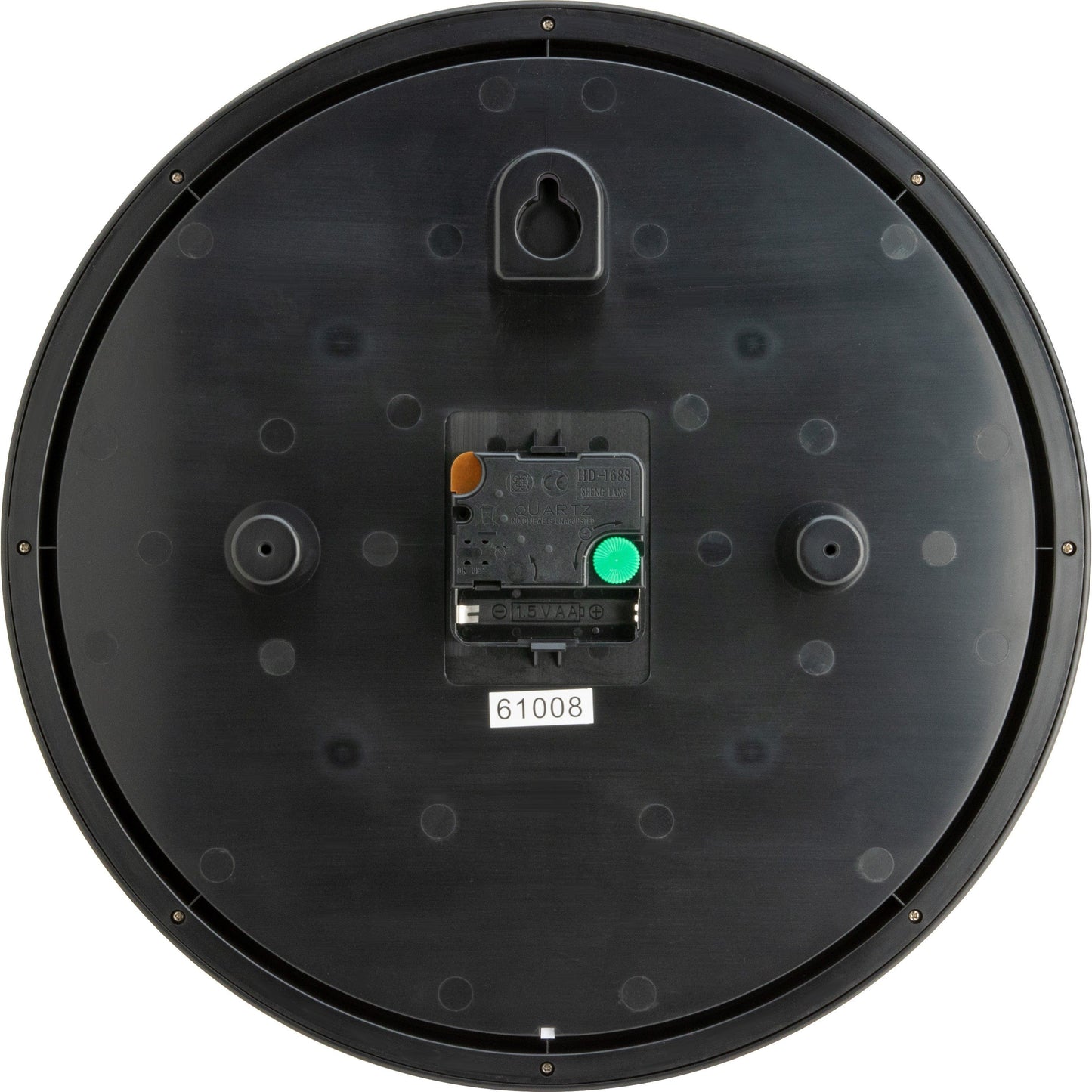 SILENZA - Moderne zwarte glaswandklok met stil uurwerk