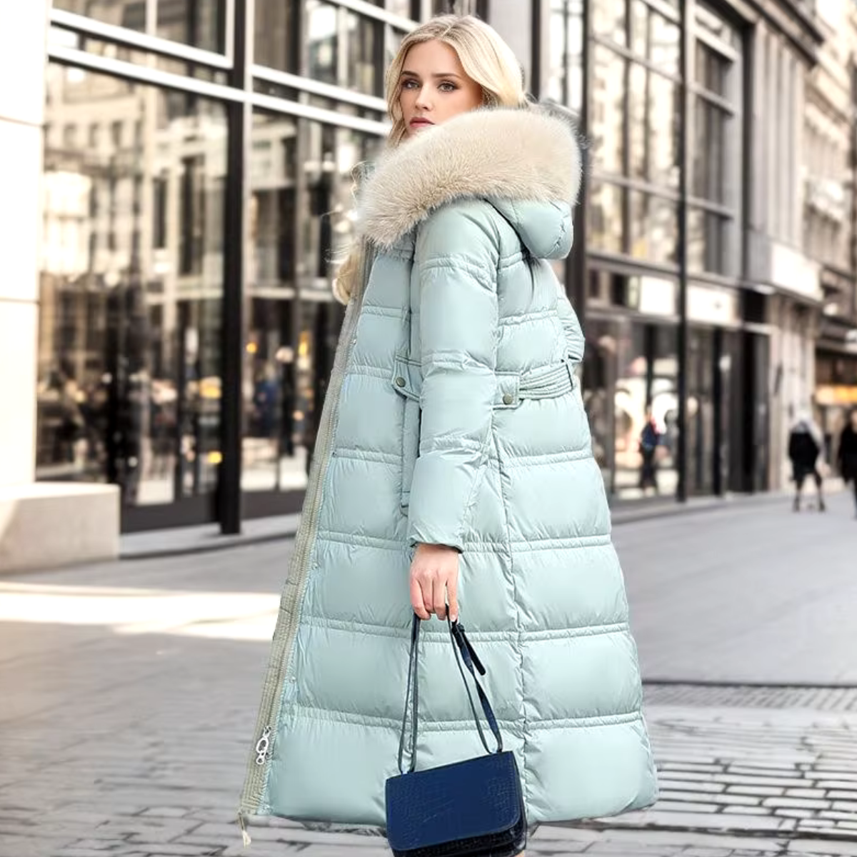 VALENTINA - Luxe pufferjas met bontkraag voor dames