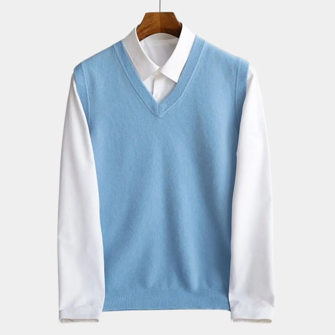 Herenvest met kraag en ritssluiting – RUVARO - Glamorix