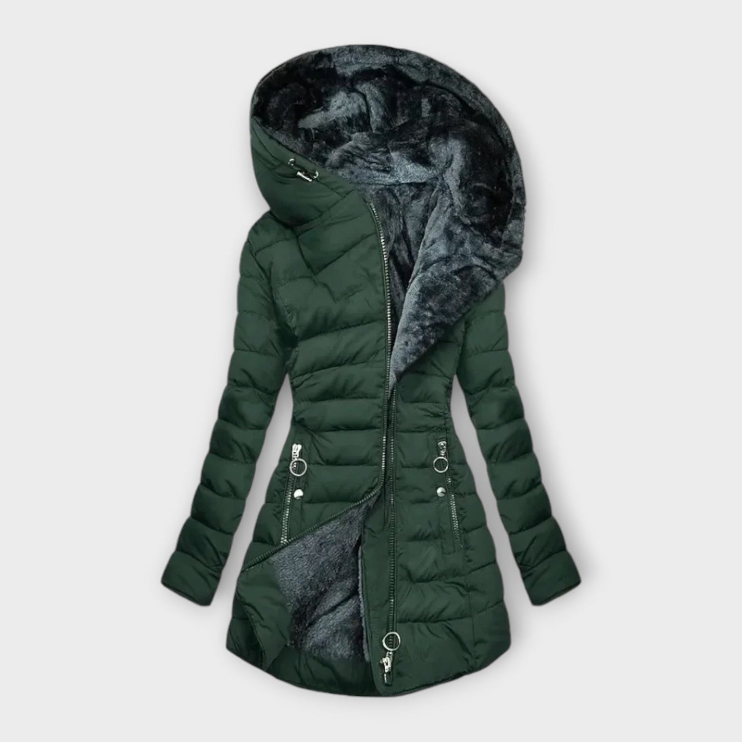 CELINE - Chique winterjas voor dames met faux bont voering