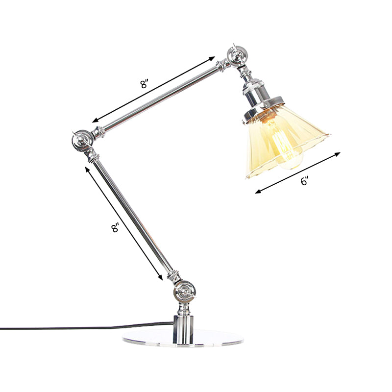 LUMICLEAR - Kegelvormige glazen tafellamp met elegante uitstraling