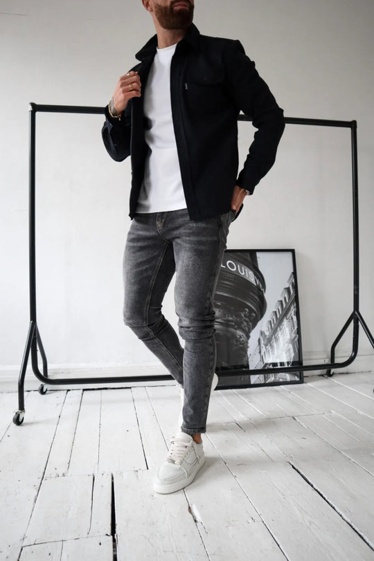 RILEY - Button-up denim overhemdjack voor een stoere look