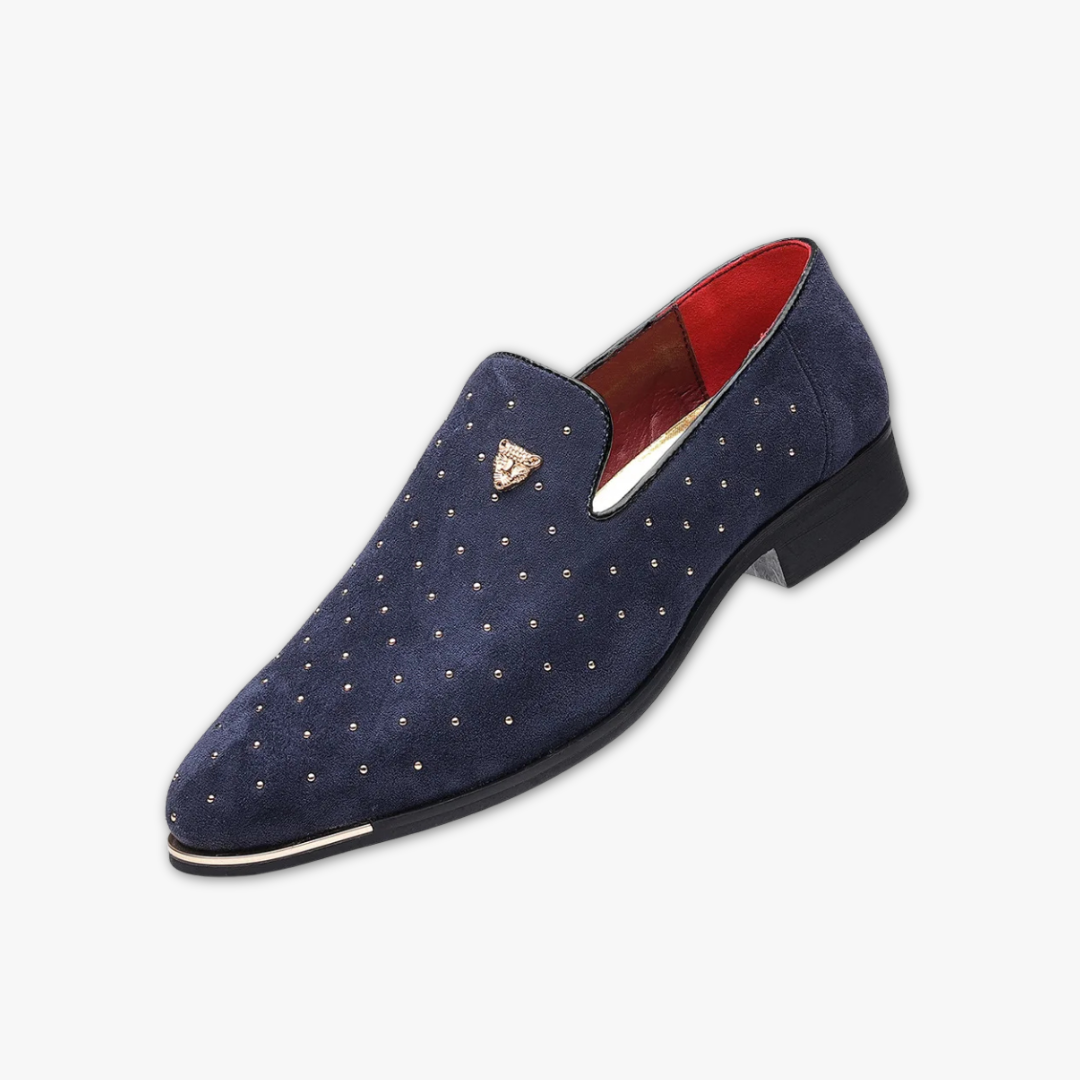 Luxe heren loafers met studs en verfijnde afwerking – DORVEN - Glamorix