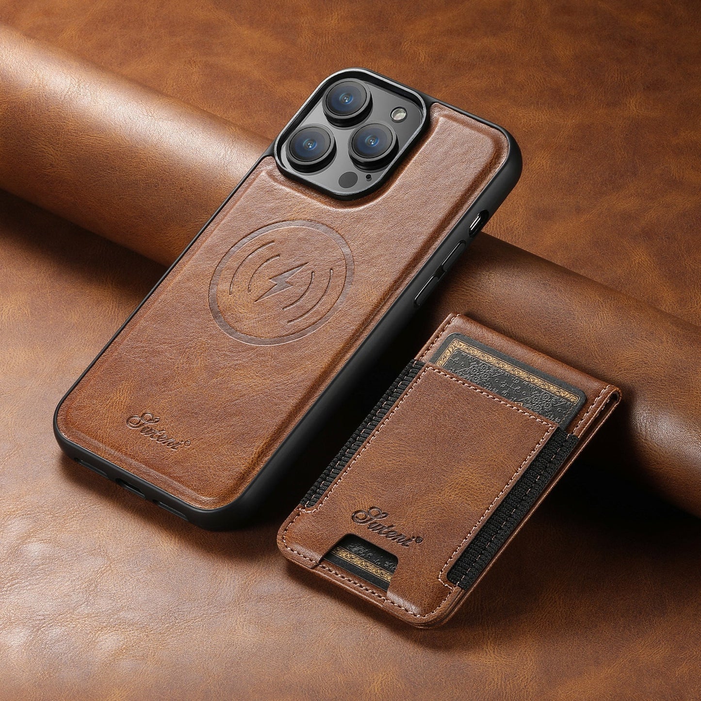 Luxe telefoonhoes met kaarthouder en premium bescherming – VAULTIER GripCase - Glamorix