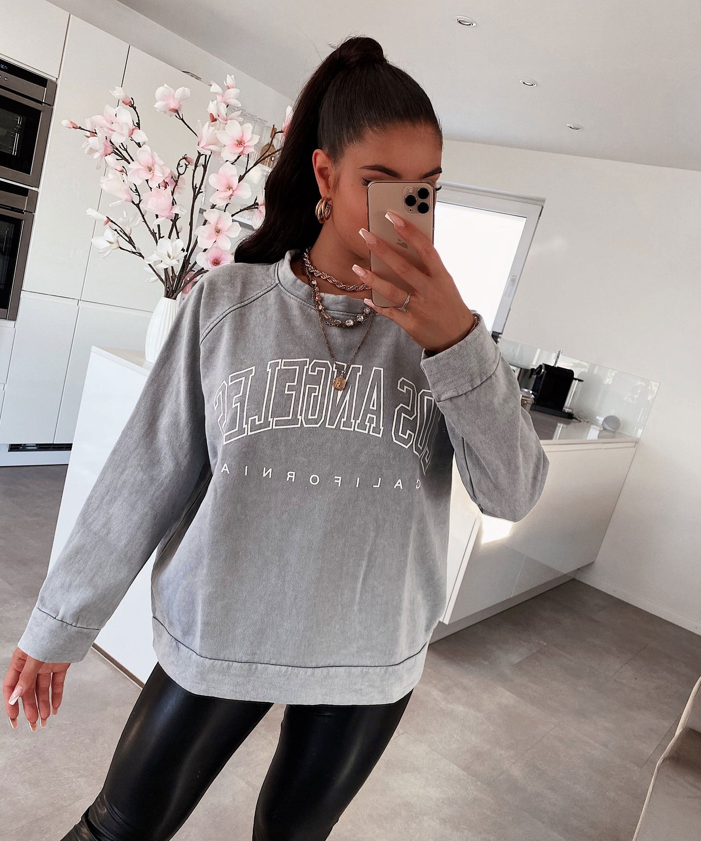 JAX - Casual sweatshirt met gedurfde letters