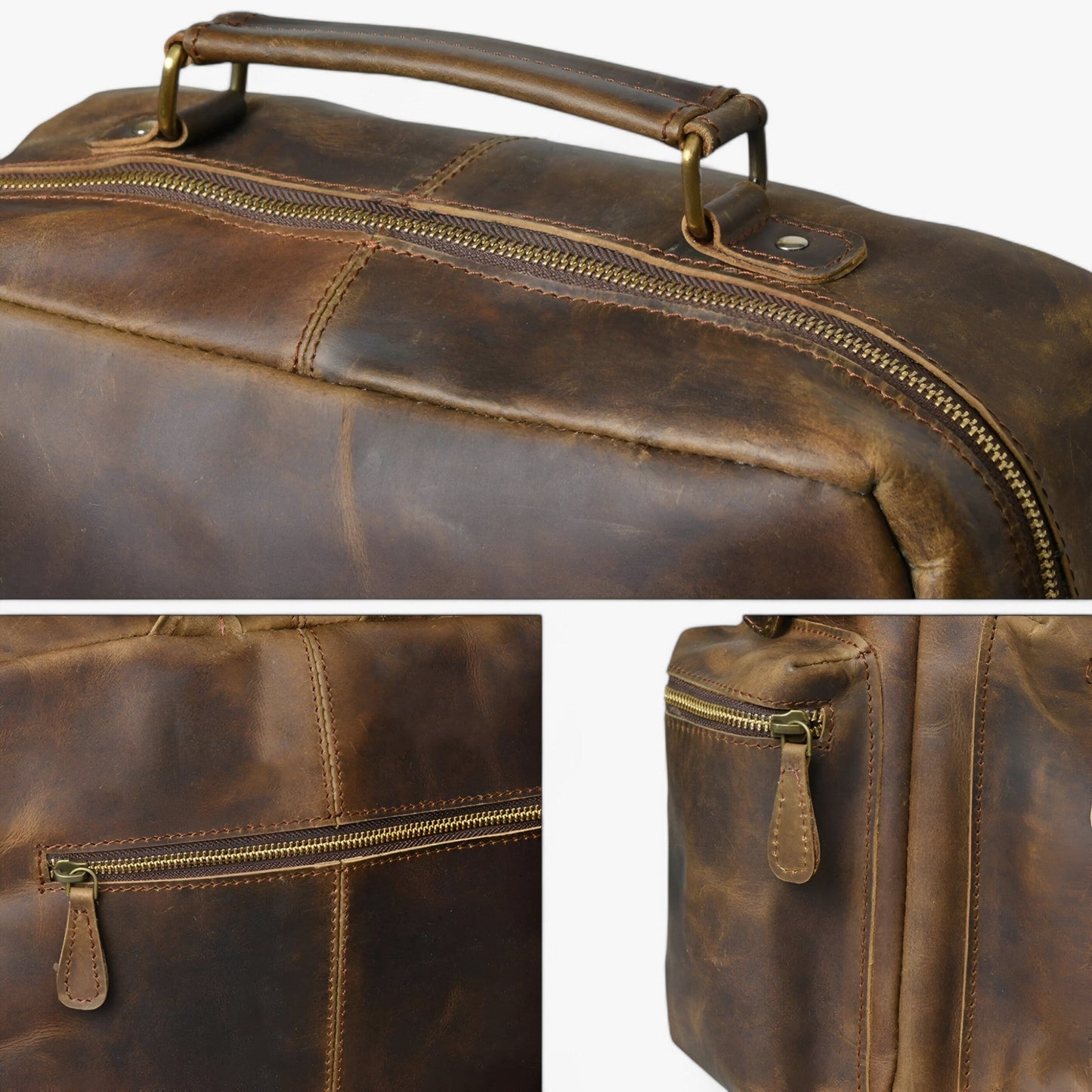 Stoere rugzak van buffelleer voor werk en avontuur – RawEdge Nomad - Glamorix