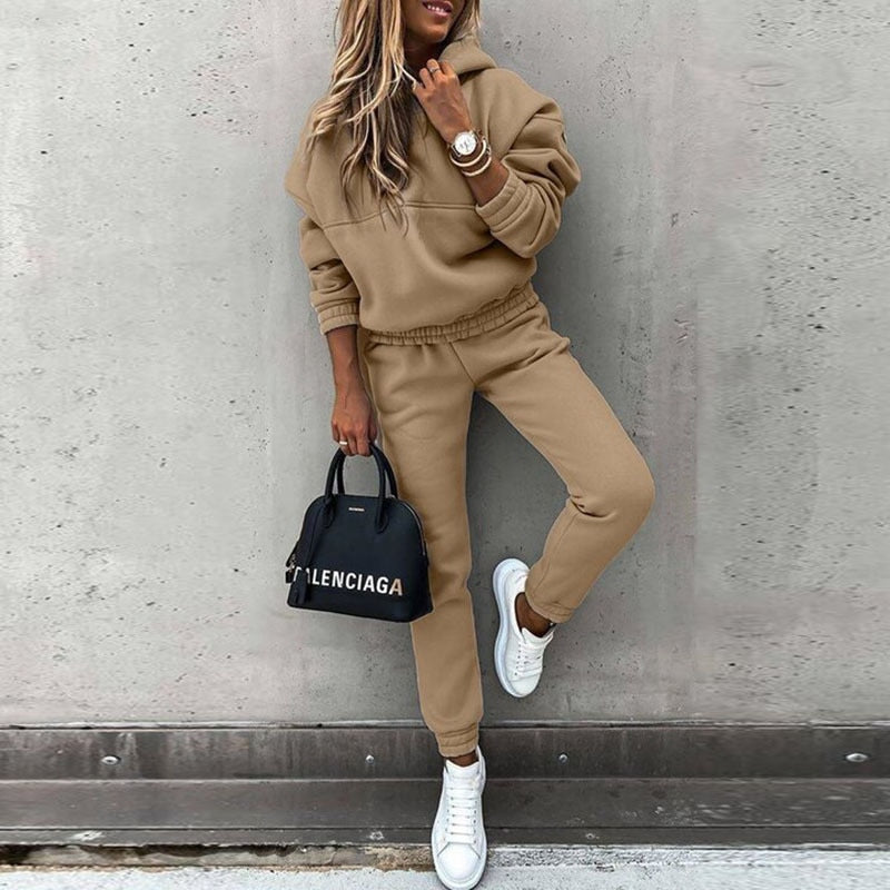 JANE – Dames trainingspak met hoodie en comfortabele joggingbroek - Glamorix