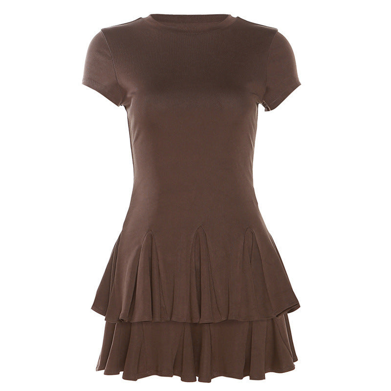 Luchtige mini-jurk met speelse volant en flatterende pasvorm – LYSSA FRILL - Glamorix