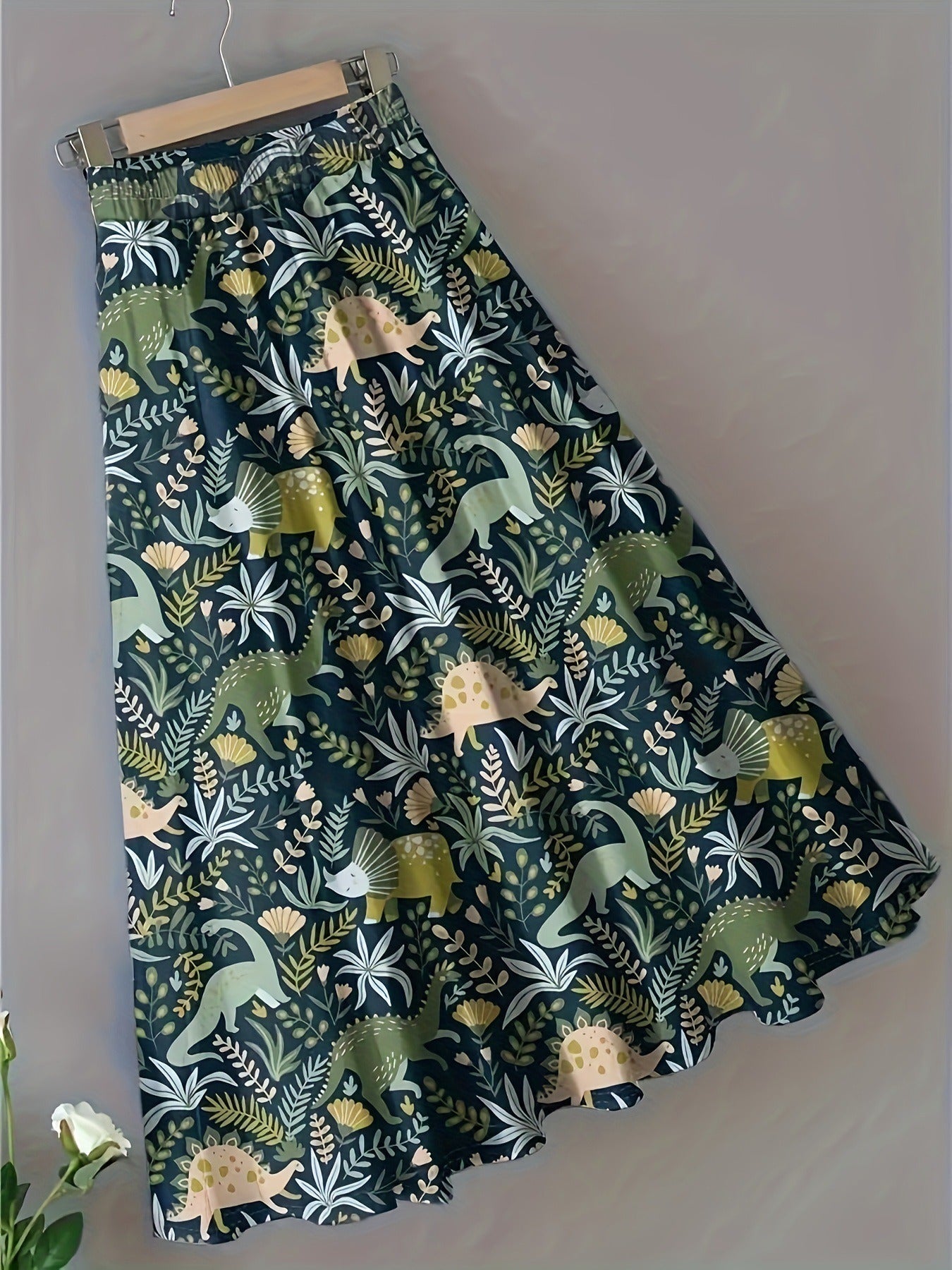 Luchtige A-lijn damesrok met elastische tailleband – LOREA SKIRT - Glamorix