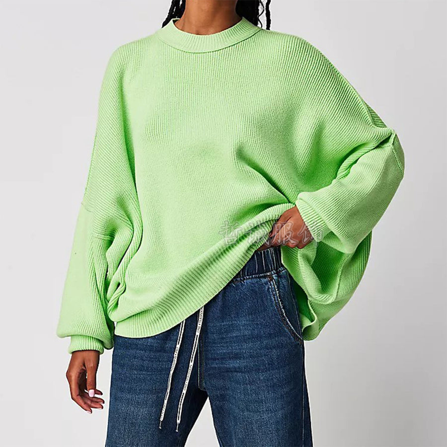 SPLITSTYLE - Losse Dames Pullover met Lange Mouwen en Zijsplitten