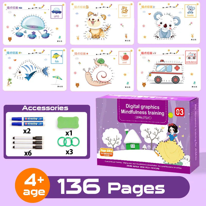 SPARKY - Educatieve werkboekenset voor kinderen met magische tracing