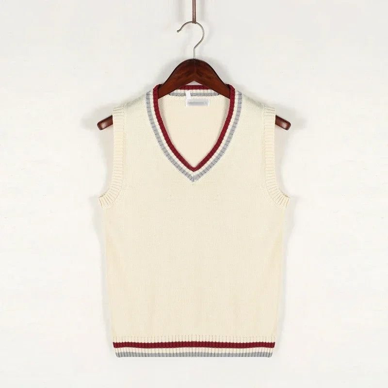 VESTON - Dikke Mouwloze Gebreide Pullover met V-Hals voor Heren