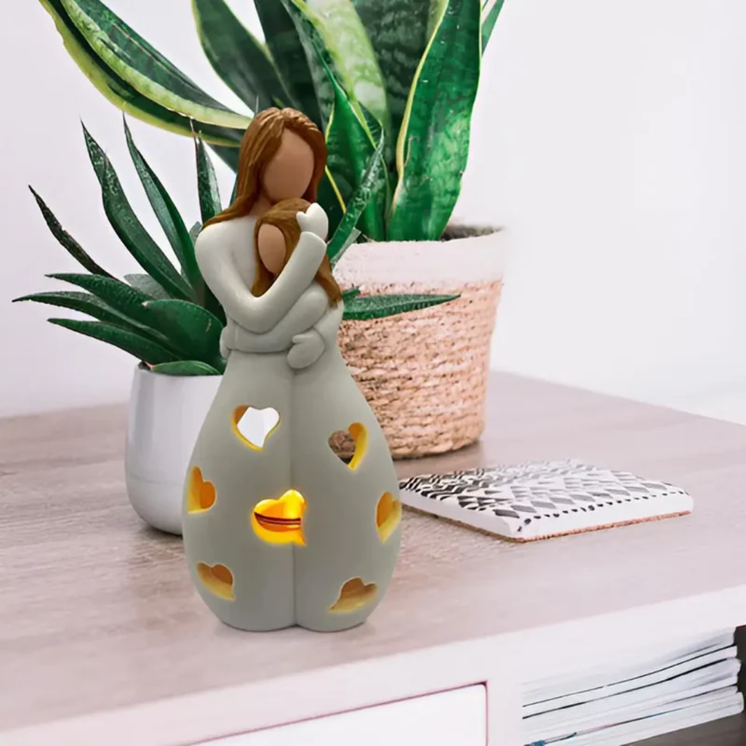 EternalBond - Omhelzende Moeder en Dochter Kaarshouder