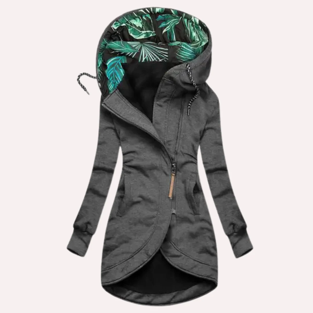 Flora winterjas voor dames met capuchon en ritssluiting, modern en comfortabel met pasvorm – NOVAWEAR - Glamorix