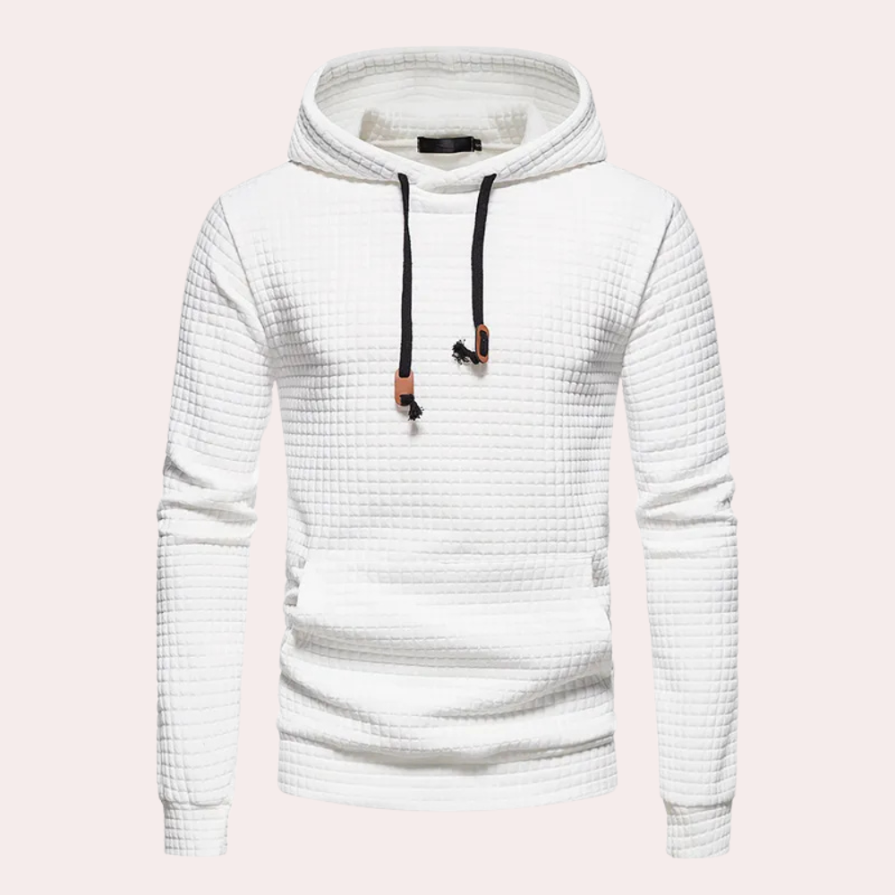 JORDAN - Heren hoodie met gestructureerde stof en verstelbaar trekkoord