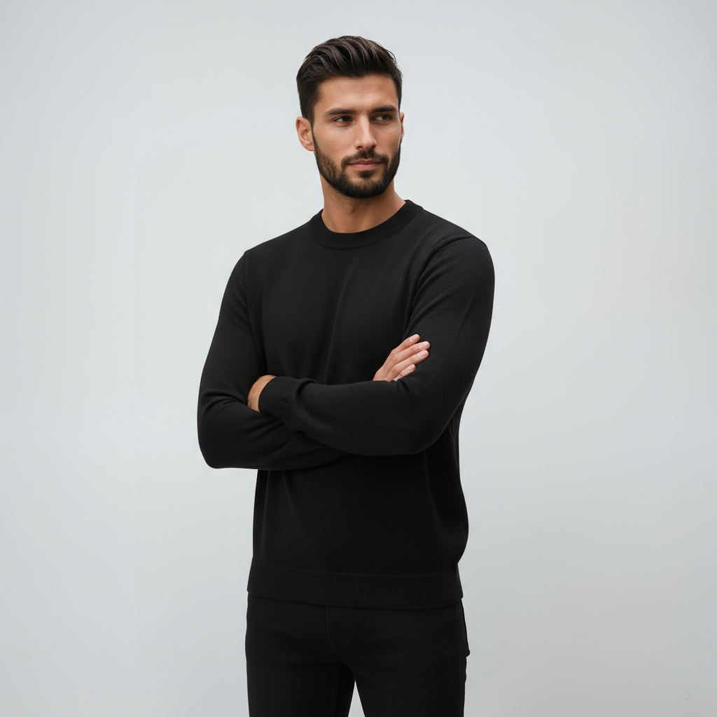 LUCA – Heren trui met ronde hals en minimalistische stijl - Glamorix