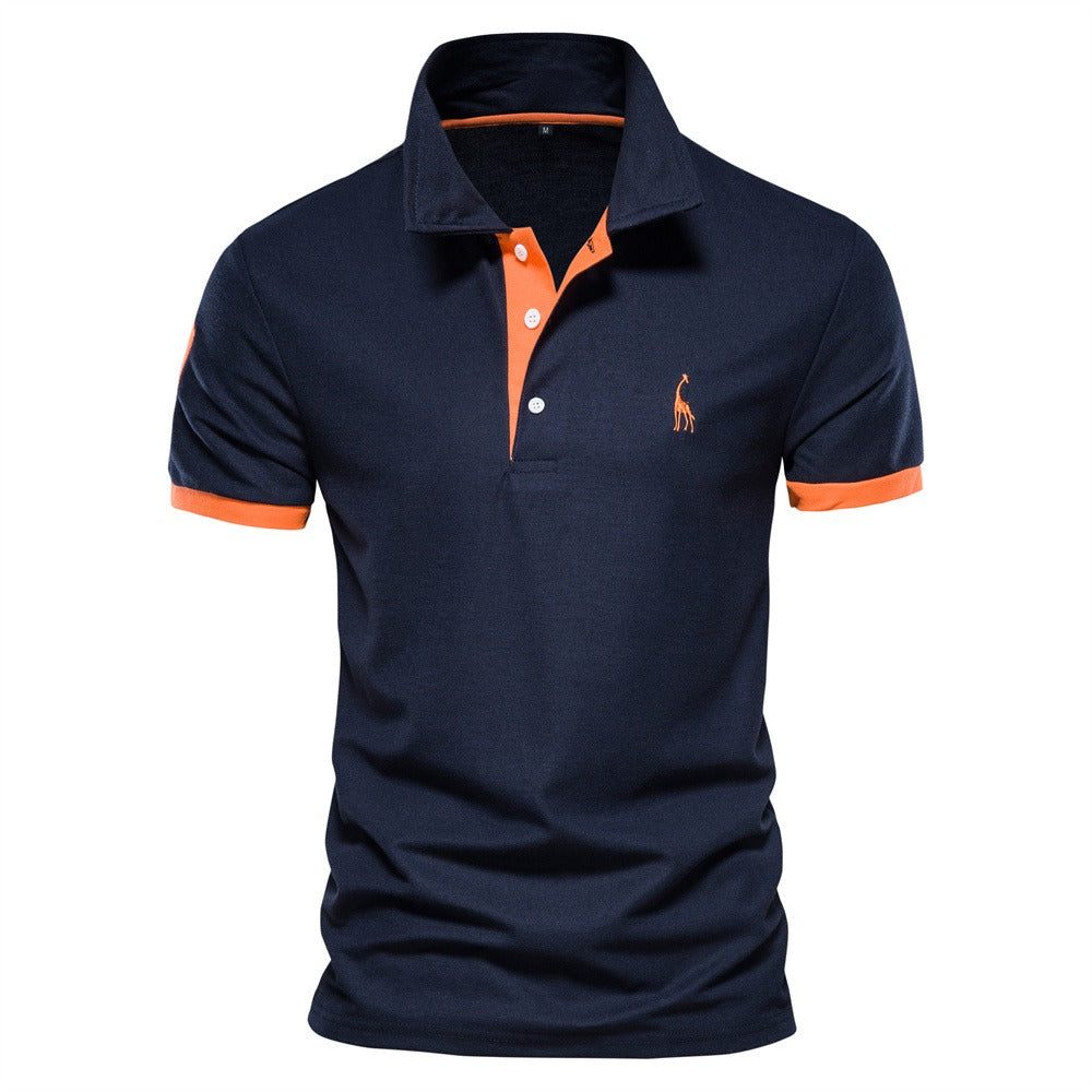 ORION – Slim fit poloshirt met contrasterende details voor een moderne, verfijnde look
