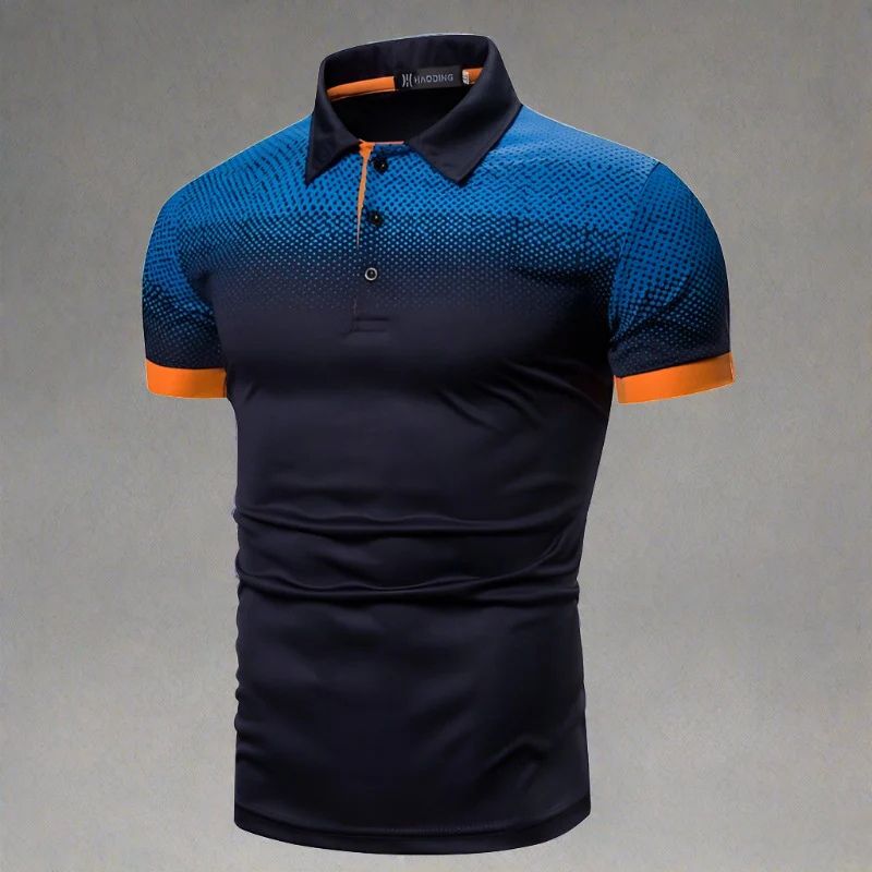 Stijlvol Heren Poloshirt met Gradiënt Design – LUMERO