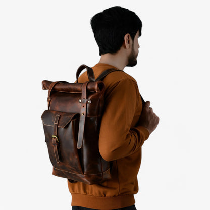 Stoere roll-top rugzak van waterafstotend canvas – TimberHawk Atlas - Glamorix