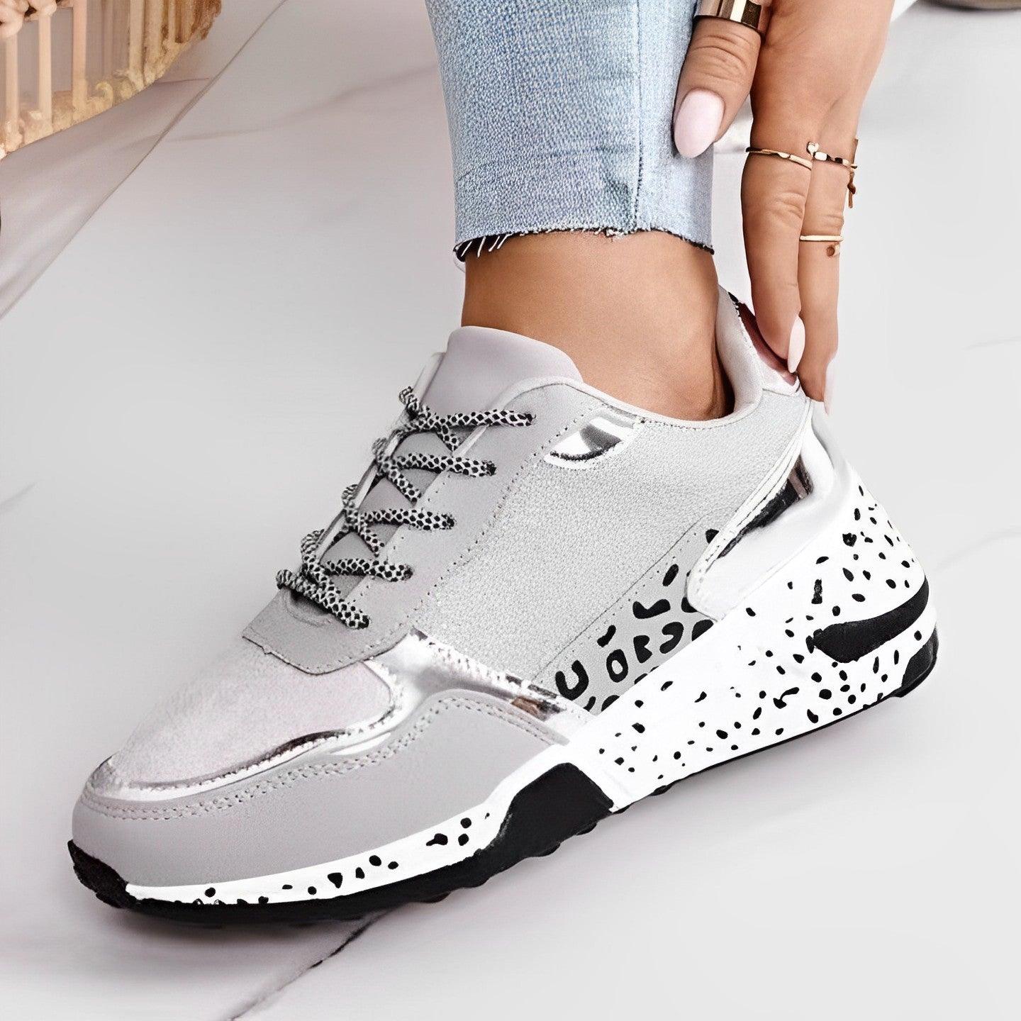 Orthopedische dames sneakers met ondersteunende zool – NOVARA WALK - Glamorix