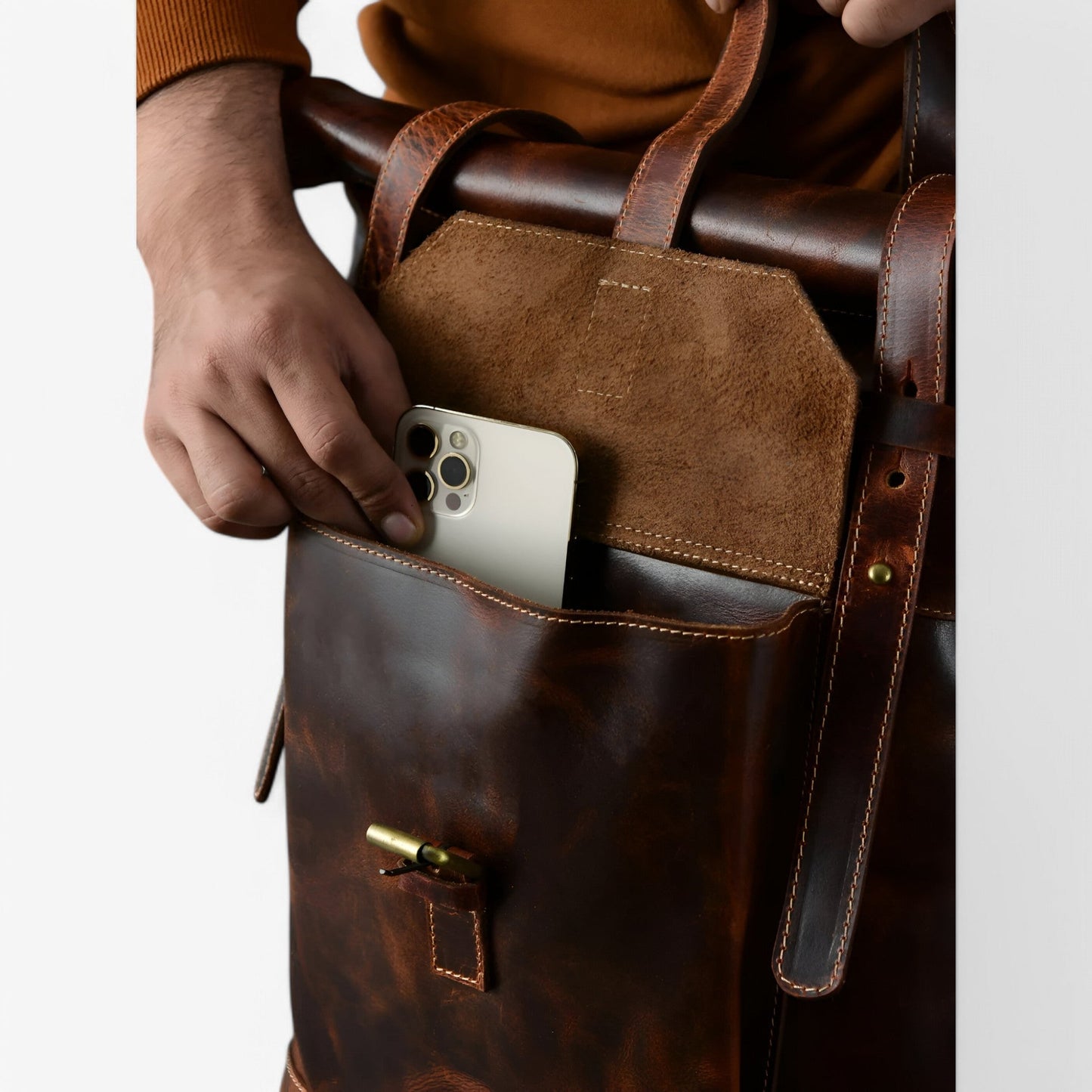 Stoere roll-top rugzak van waterafstotend canvas – TimberHawk Atlas - Glamorix