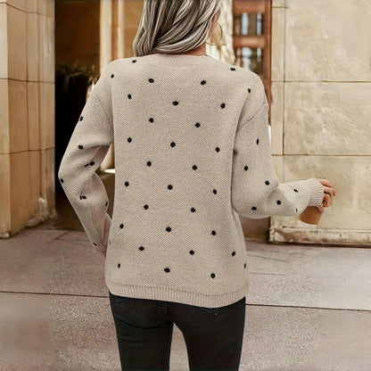 Gebreide damestrui met subtiele structuur en elegante fit – MAELIN DOTS - Glamorix