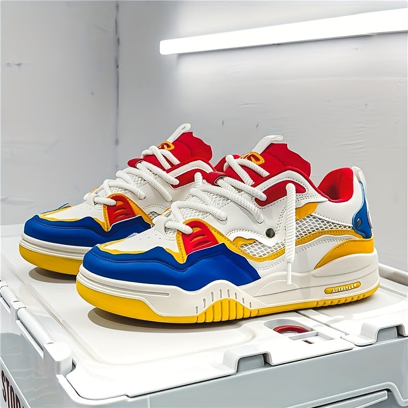 Lage herensneaker met contrastdetails en sportieve zool – NOVARO FLEX - Glamorix