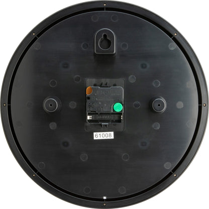 SILENZA - Moderne zwarte glaswandklok met stil uurwerk