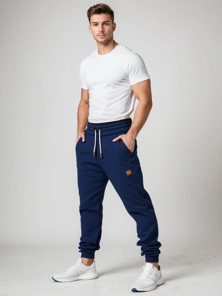 Klassieke Joggerbroek Voor Heren Met Elastische Band - Glamorix