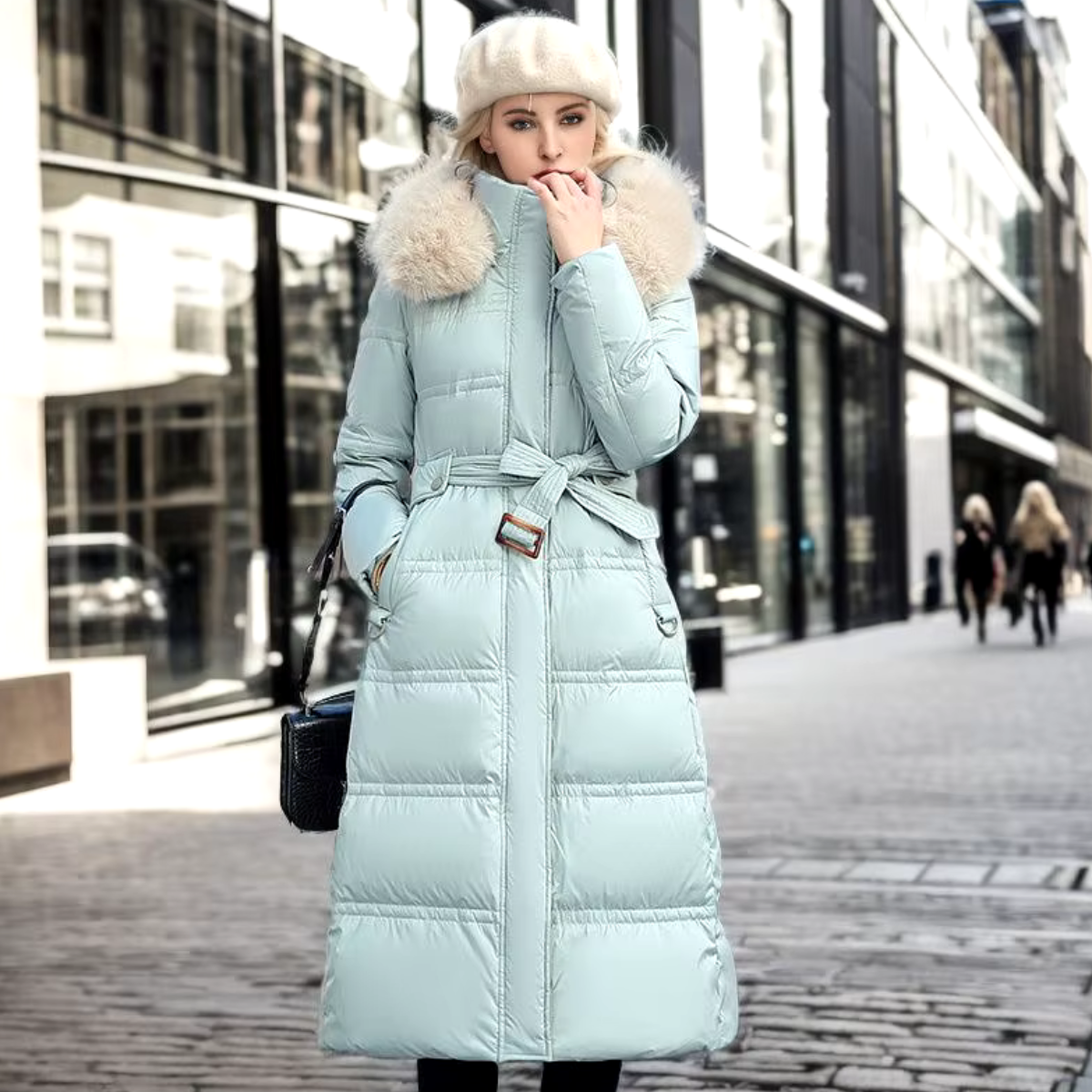 VALENTINA - Luxe pufferjas met bontkraag voor dames