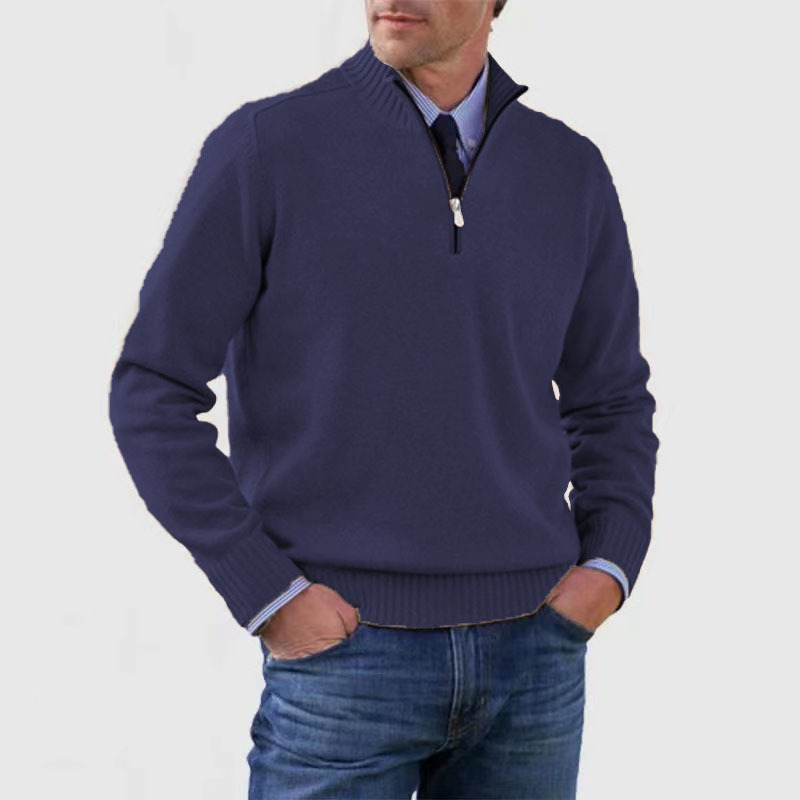 RYAN - Nonchalante herensweater met halve rits