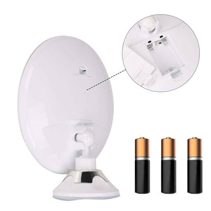 LED make-upspiegel met 10x vergroting en 360° rotatie – MIRAVIA BrightView - Glamorix