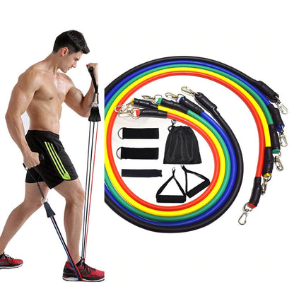 POWERBANDS - Weerstandsbandenset met handgrepen en enkelbanden voor een volledige lichaamstraining