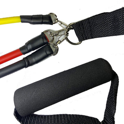 POWERBANDS - Weerstandsbandenset met handgrepen en enkelbanden voor een volledige lichaamstraining