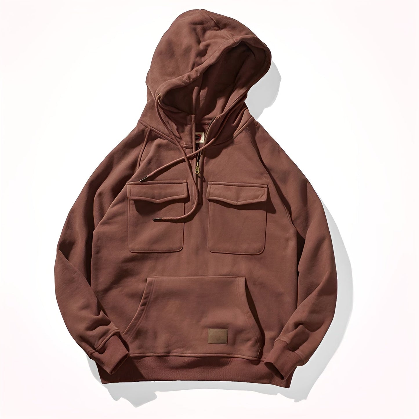 RYDER - Tactical herenhoodie met zakken en half-zip