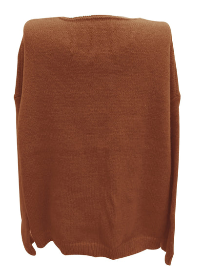 NOVA - Oversized trui met V-hals voor een elegante en comfortabele look