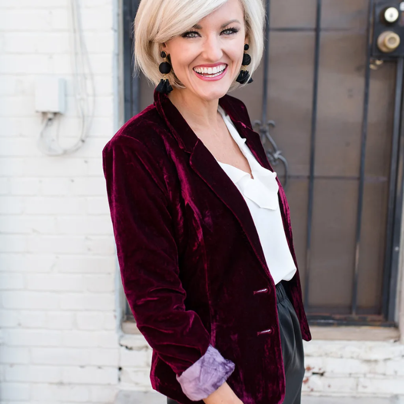 ARLET - Blazer de terciopelo para mujer, perfecto para ocasiones festivas - Glamorix
