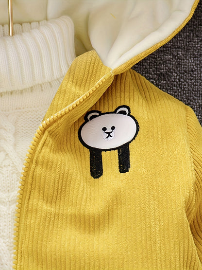 OLIVER - Kinder winter corduroy jas met capuchon