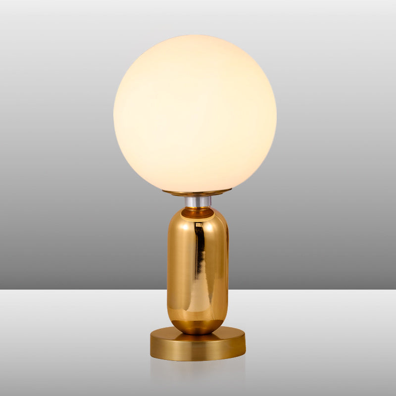 LUCENTIA - Moderne glazen bolvormige lamp met gouden metalen voet