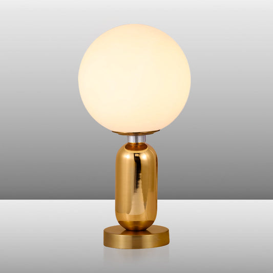 LUCENTIA - Moderne glazen bolvormige lamp met gouden metalen voet