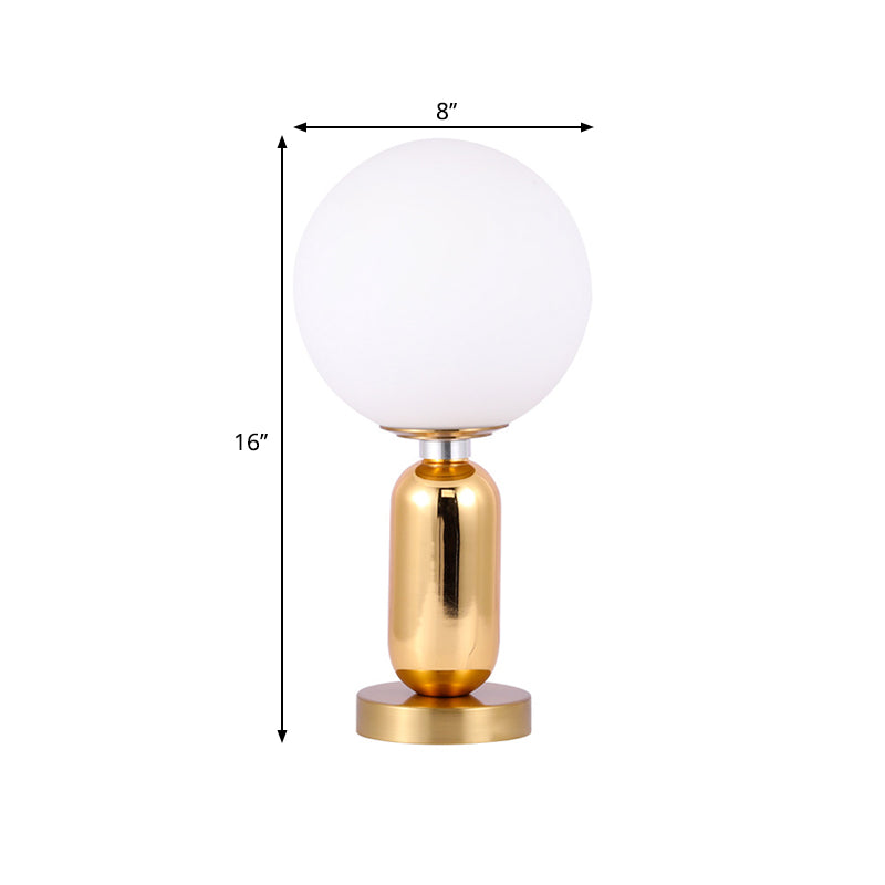 LUCENTIA - Moderne glazen bolvormige lamp met gouden metalen voet