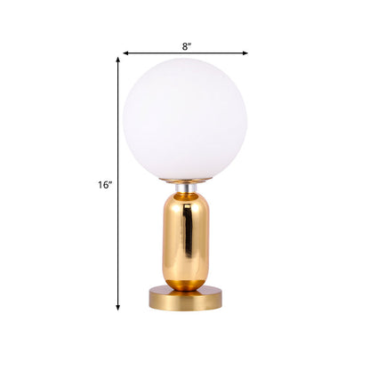 LUCENTIA - Moderne glazen bolvormige lamp met gouden metalen voet