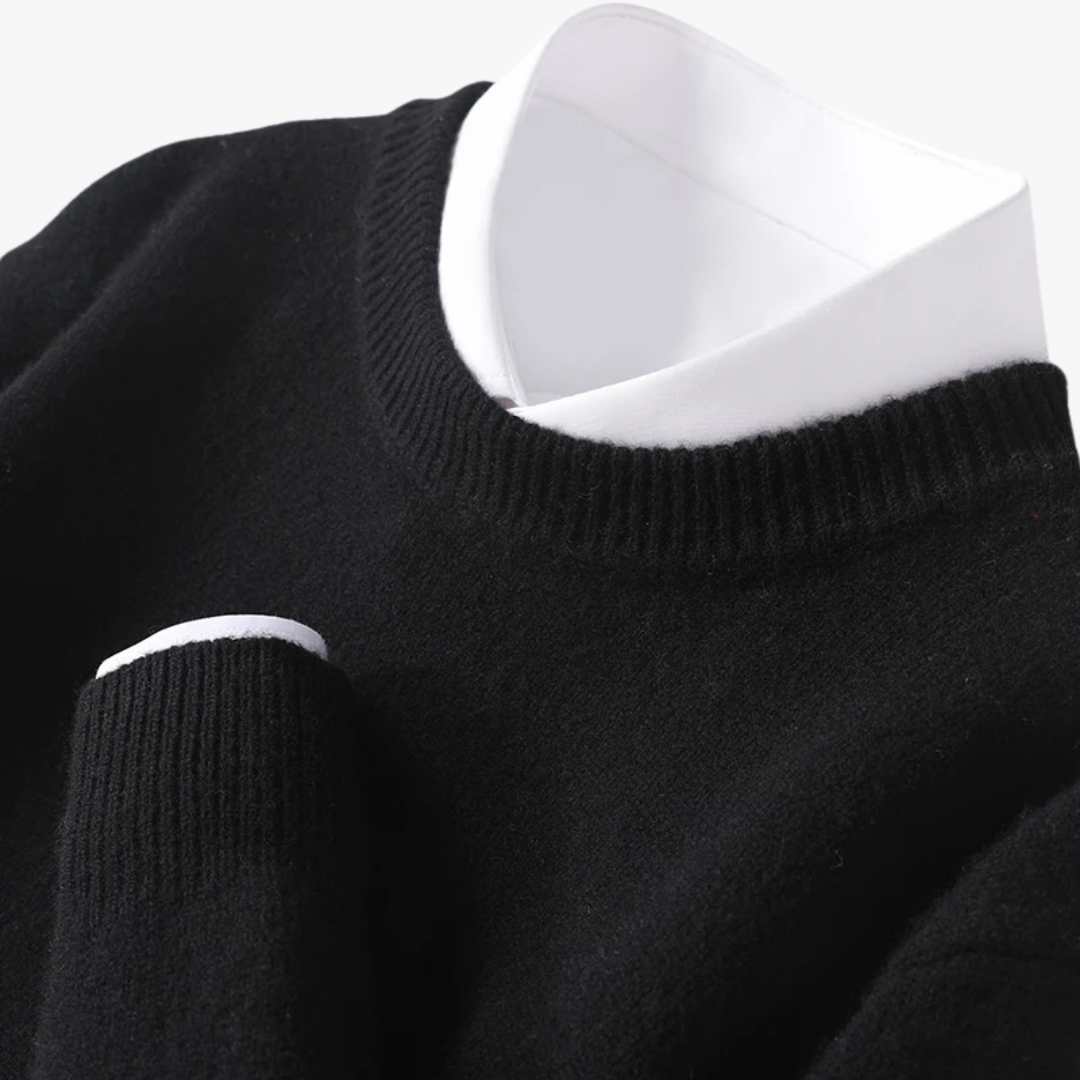 Klassieke heren trui met lange mouwen en tijdloos design – DAREON - Glamorix