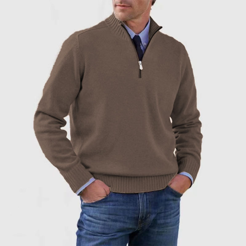 RYAN - Nonchalante herensweater met halve rits