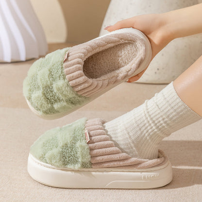 MAEVE - Geruite pluche pantoffels voor vrouwen