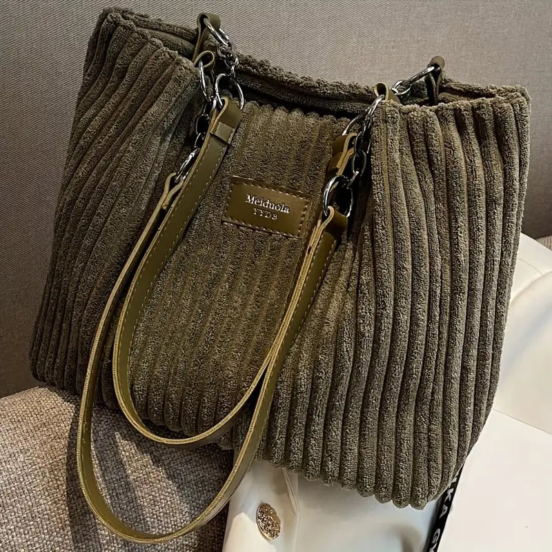NOVA - Schattige corduroy draagtas met een speelse twist