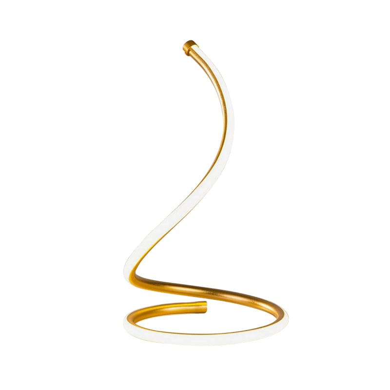 GLOWSPIRE - Spiraalvormige LED lamp met goudkleurige afwerking