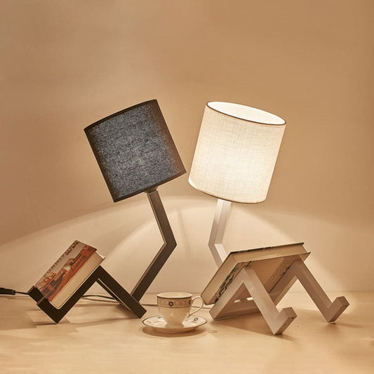 NORDILUX - Scandinavische tafellamp met geïntegreerde boekenplank