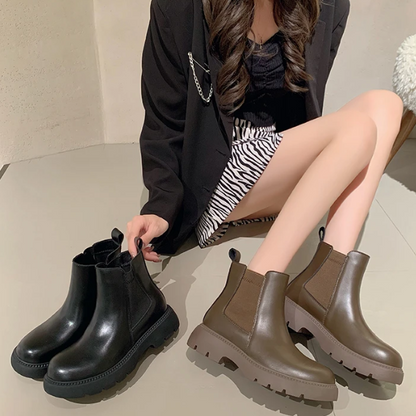 DORETTA - Leren dames Chelsea boots met antislip zool