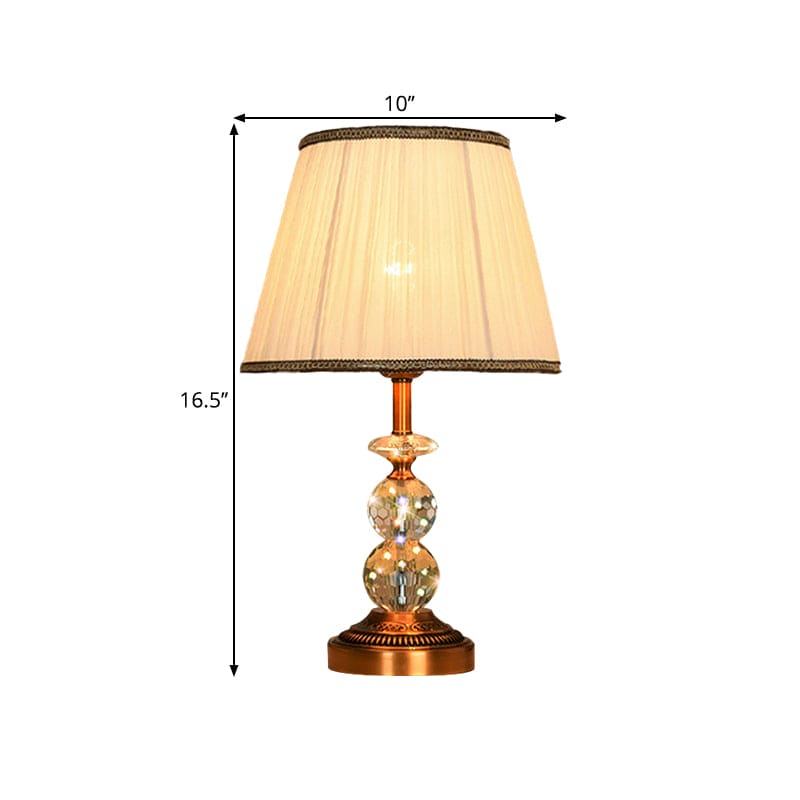 AURELIA - Tafellamp met facetgeslepen kristallen bollen en taps toelopende vorm